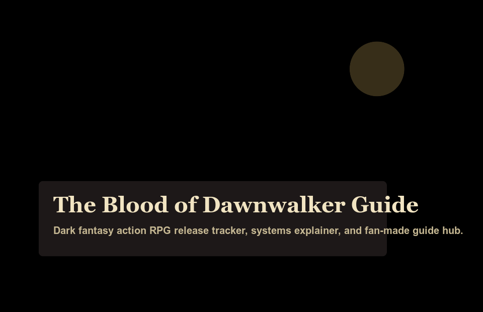 Generated The Blood of Dawnwalker guide hero artwork.
